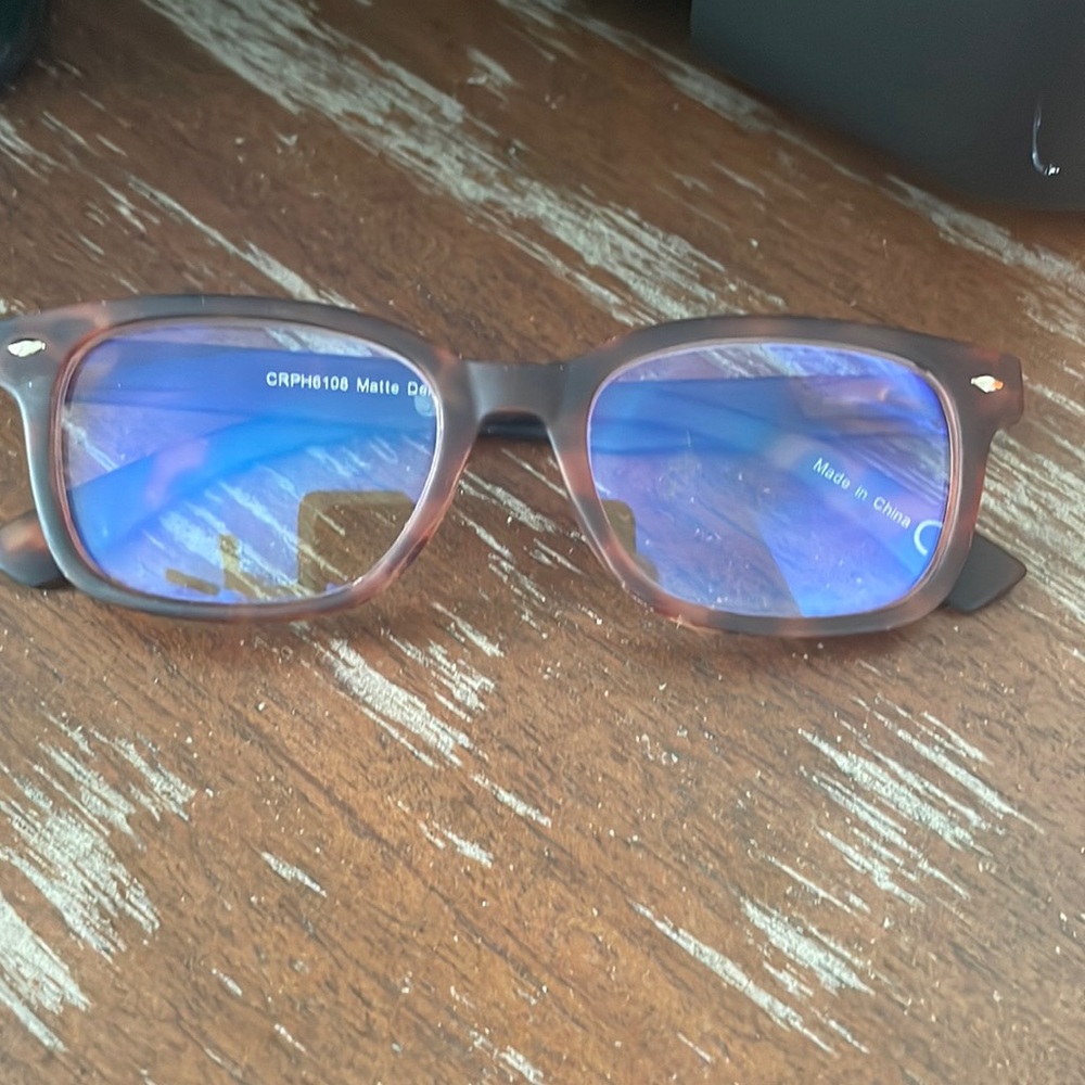 E-Specs by Evolution Eyewear CRPH6108 Matte Demi +1.50 blue light readers